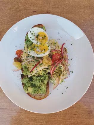 a plate of food on a table